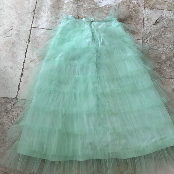 BHLDN mint green tulle ballerina skirt (hitertho) size 2 NWT - Picture 6 of 9